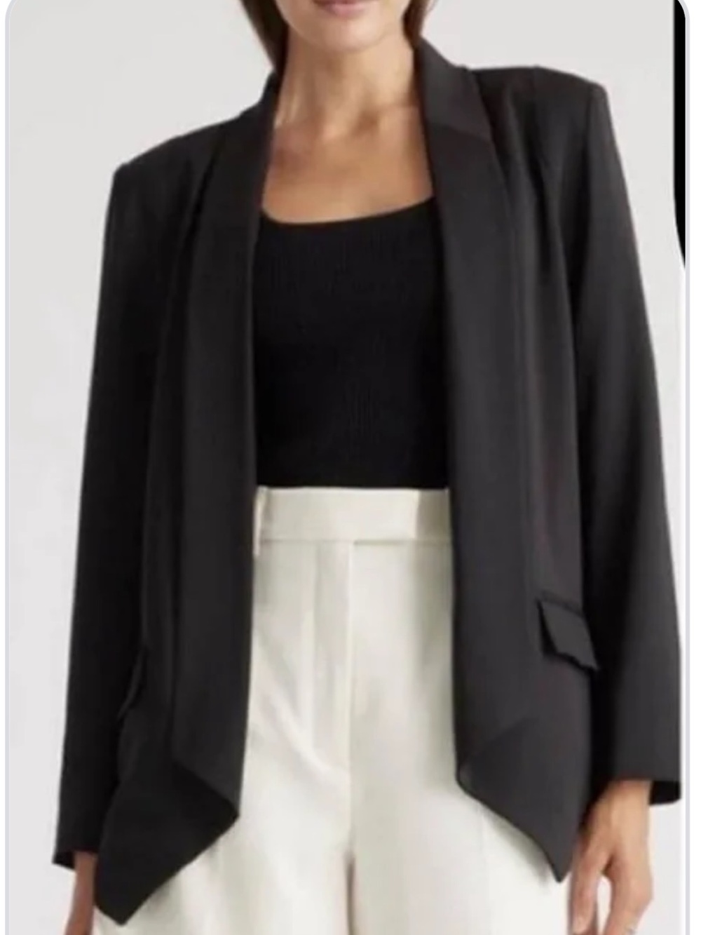 Quince Stretch Crepe Open Blazer